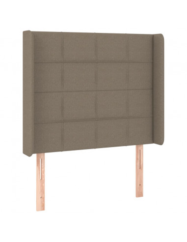 Testiera a LED Tortora 83x16x118/128 cm in Tessuto