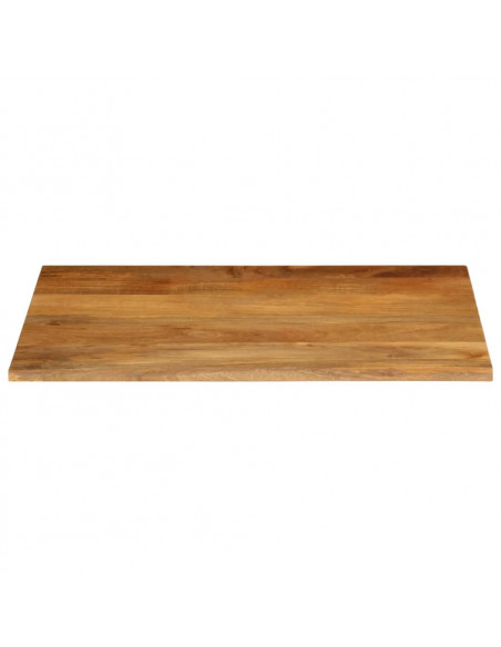Piano Tavolo Bordi Vivi 100x80x3,8cm in Legno Massello di Mango