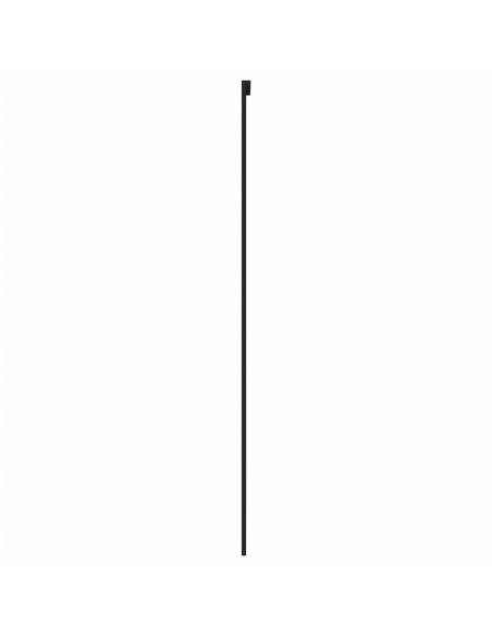 Porta Scorrevole Nera 76x205 cm in Vetro Temperato e Alluminio