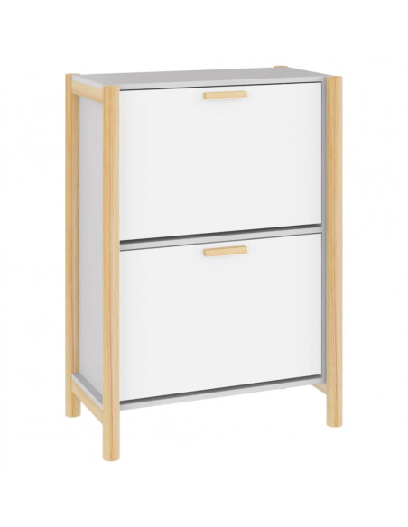 Scarpiera Bianca 57,5x33x80 cm in Legno Multistrato