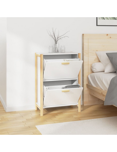Scarpiera Bianca 57,5x33x80 cm in Legno Multistrato