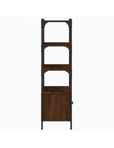 Libreria 3 Ripiani Rovere Marrone 70x30x109,5 Legno Multistrato