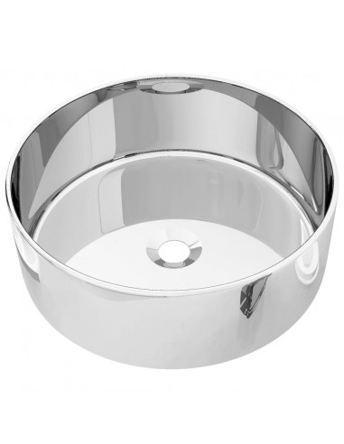 Lavandino 40x15 cm in Ceramica Argento