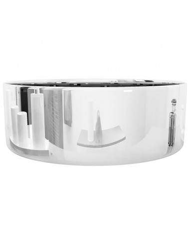 Lavandino 40x15 cm in Ceramica Argento