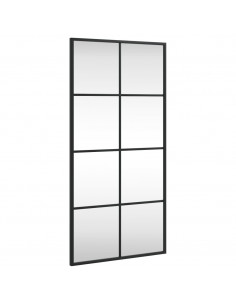 Specchio da Parete Nero 40x80 cm Rettangolare in Ferro 2