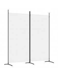 Divisorio a 2 Pannelli Bianco 175x180 cm Tessuto 2