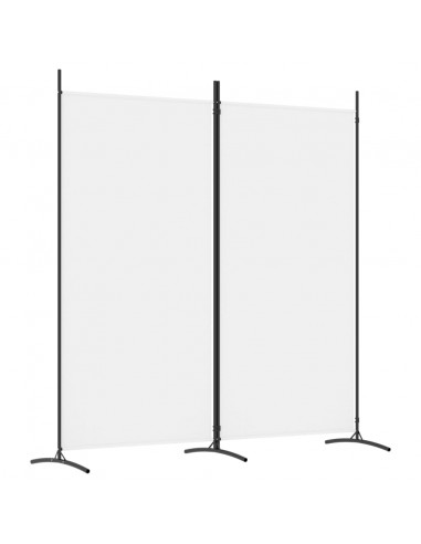 Divisorio a 2 Pannelli Bianco 175x180 cm Tessuto