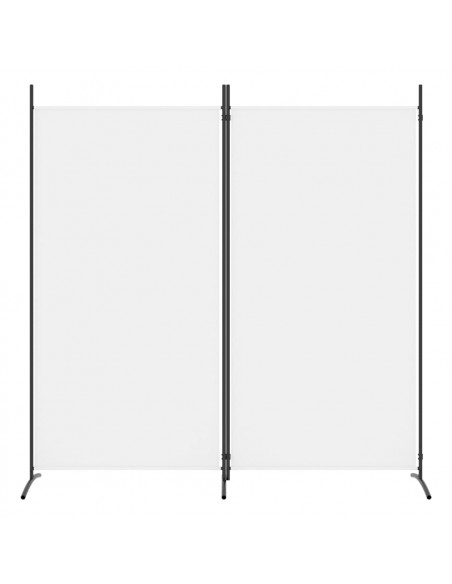 Divisorio a 2 Pannelli Bianco 175x180 cm Tessuto