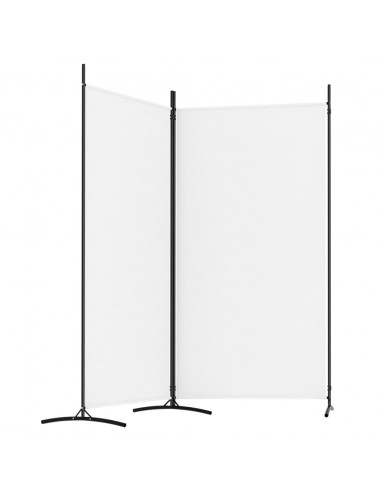 Divisorio a 2 Pannelli Bianco 175x180 cm Tessuto