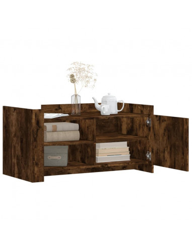 Tavolino Salotto Rovere Fumo 100x50x50 cm in Legno Multistrato