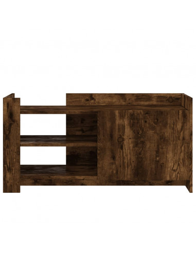 Tavolino Salotto Rovere Fumo 100x50x50 cm in Legno Multistrato