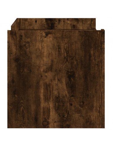 Tavolino Salotto Rovere Fumo 100x50x50 cm in Legno Multistrato