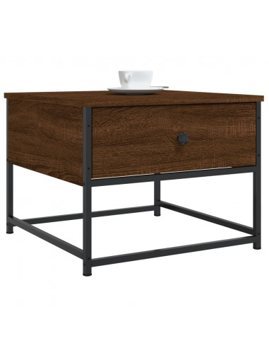 Tavolino da Salotto Rovere Marrone 51x51x40cm Legno Multistrato