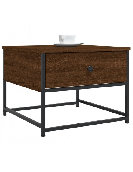 Tavolino da Salotto Rovere Marrone 51x51x40cm Legno Multistrato