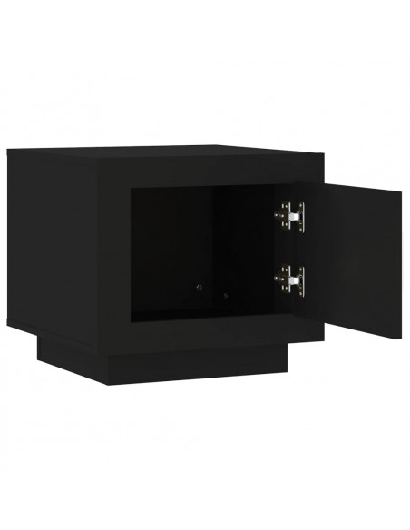 Tavolino da Salotto Nero 51x50x45 cm in Legno Multistrato