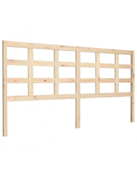 Testiera per Letto 185,5x4x100 cm in Legno Massello di Pino