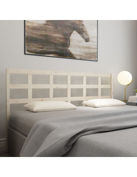 Testiera per Letto 185,5x4x100 cm in Legno Massello di Pino
