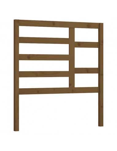 Testiera per Letto Miele 96x4x104 cm in Legno Massello di Pino