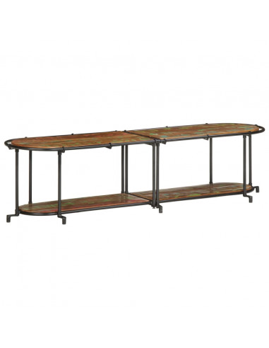 Mobile Porta TV 160x42x40 cm in Legno Massello di Recupero