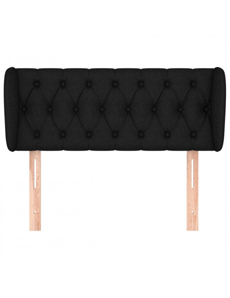 Testiera ad Orecchio Nera 103x23x78/88 cm in Tessuto