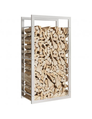 Portalegna 50x28x94 cm in Acciaio Inossidabile