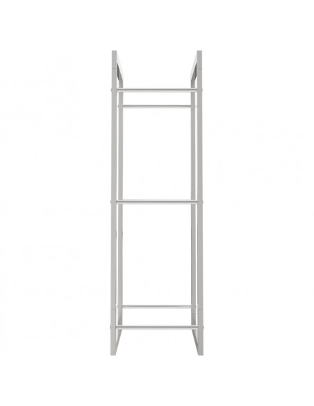 Portalegna 50x28x94 cm in Acciaio Inossidabile