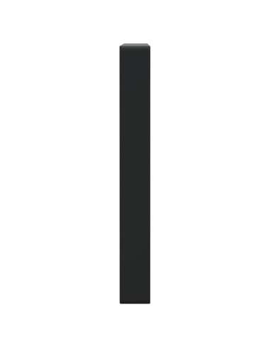 Reggimensole per Lavabo 2 pz Nere Rettangolari in Acciaio