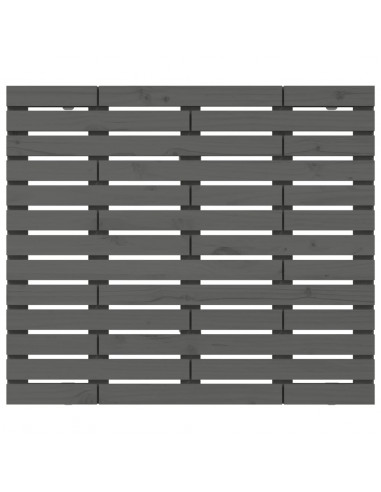 Testiera da Parete Grigia 146x3x91,5 cm Legno Massello di Pino