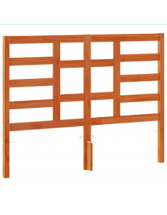 Testiera Marrone Cera 135 cm in Legno Massello di Pino 2