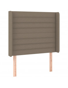 Testiera ad Orecchio Tortora 83x16x118/128 cm in Tessuto 2