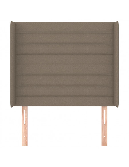 Testiera ad Orecchio Tortora 83x16x118/128 cm in Tessuto