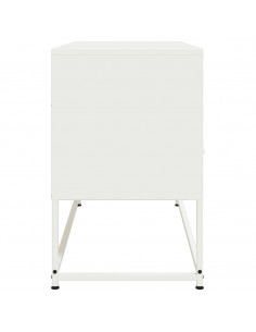 Mobile TV Bianco 100,5x39x60,5 cm in Acciaio 2