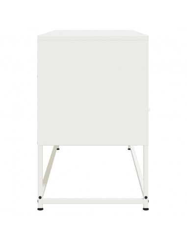 Mobile TV Bianco 100,5x39x60,5 cm in Acciaio