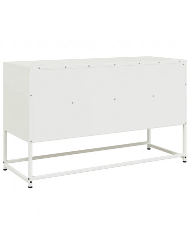 Mobile TV Bianco 100,5x39x60,5 cm in Acciaio