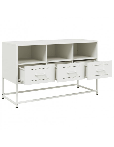 Mobile TV Bianco 100,5x39x60,5 cm in Acciaio