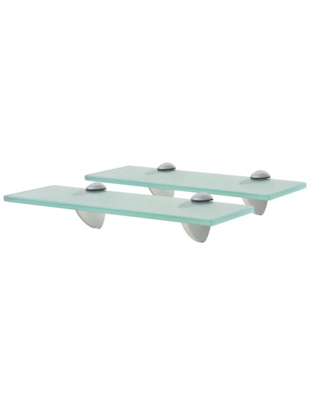 Mensole Galleggianti 2 pz in Vetro 30x10 cm 8 mm