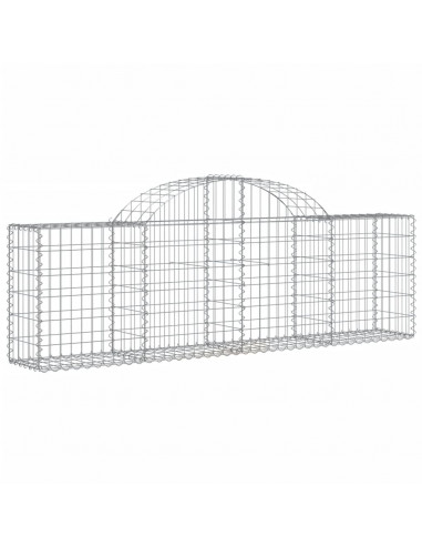 Cesti Gabbioni ad Arco 11 pz 200x30x60/80 cm Ferro Zincato