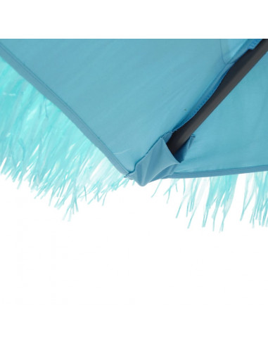 Ombrellone Giardino con Palo in Acciaio Blu 269x269x235 cm