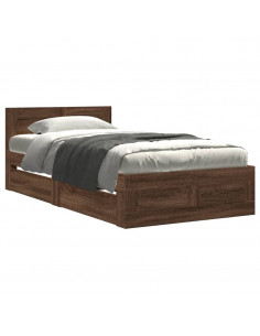 Giroletto Testiera Rovere Marrone 75x190 cm Legno Multistrato 2