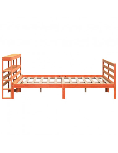 Letto senza Materasso Marrone Cera 180x200 cm in Legno di Pino