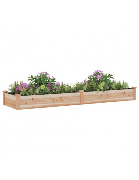 Fioriera Rialzata da Giardino Fodera 240x60x25cm Massello Abete