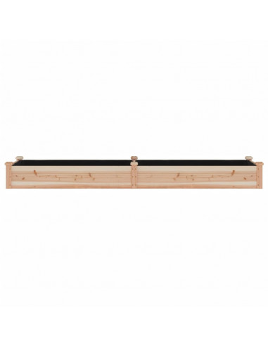 Fioriera Rialzata da Giardino Fodera 240x60x25cm Massello Abete