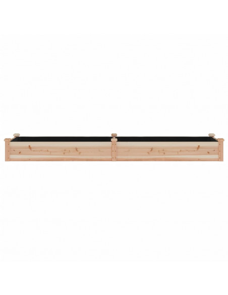 Fioriera Rialzata da Giardino Fodera 240x60x25cm Massello Abete