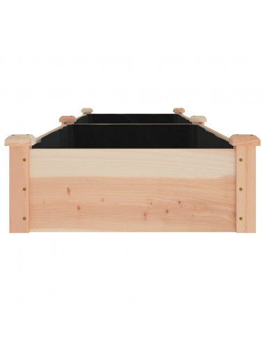 Fioriera Rialzata da Giardino Fodera 240x60x25cm Massello Abete