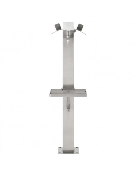 Fontanella a Colonna in Acciaio Inossidabile Quadrata 95 cm