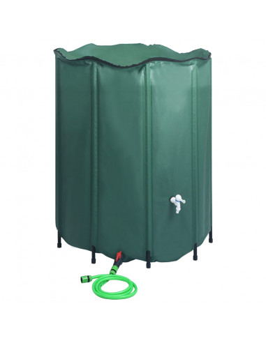 Serbatoio per Acqua Piovana Pieghevole con Rubinetto 1000 L