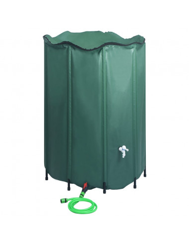 Serbatoio per Acqua Piovana Pieghevole con Rubinetto 1250 L