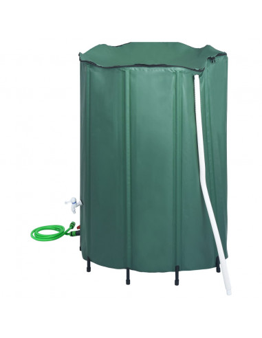 Serbatoio per Acqua Piovana Pieghevole con Rubinetto 1250 L