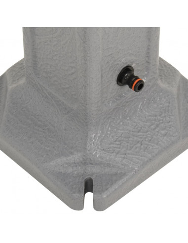 Cisterna da Giardino e Rubinetto Grigio Chiaro Effetto Pietra