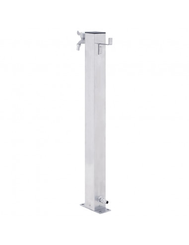 Colonna d'Acqua da Giardino 60 cm Acciaio Inox Quadrato